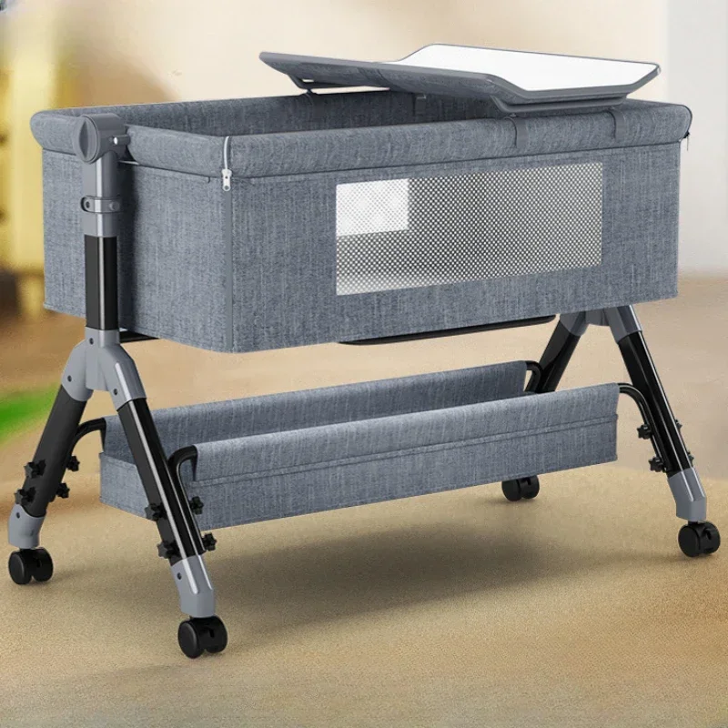 Movable Splicing Crib Foldable - огляд і ціна Baby Nursery Trolley