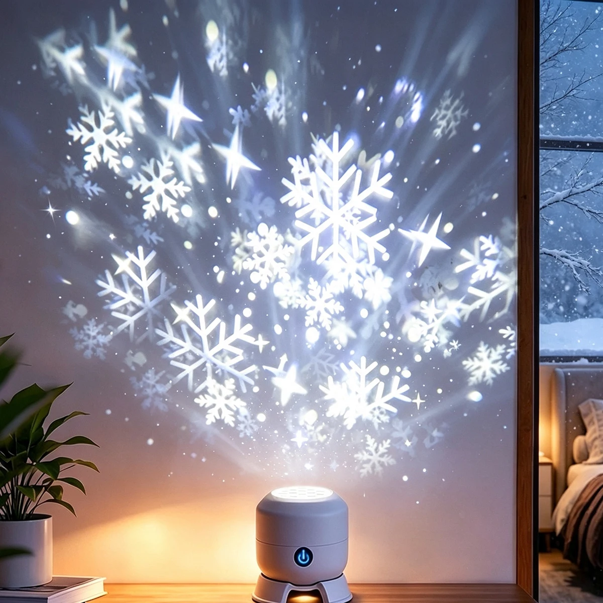 LED Rotating Snowflake Star Pr - огляд і ціна Baby Nursery Wall Lights