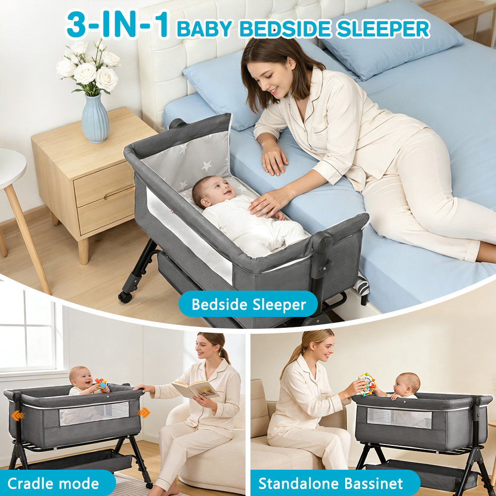 Baby Bassinet 3 in 1 Baby Bass - огляд і ціна Baby Nursery Trolley