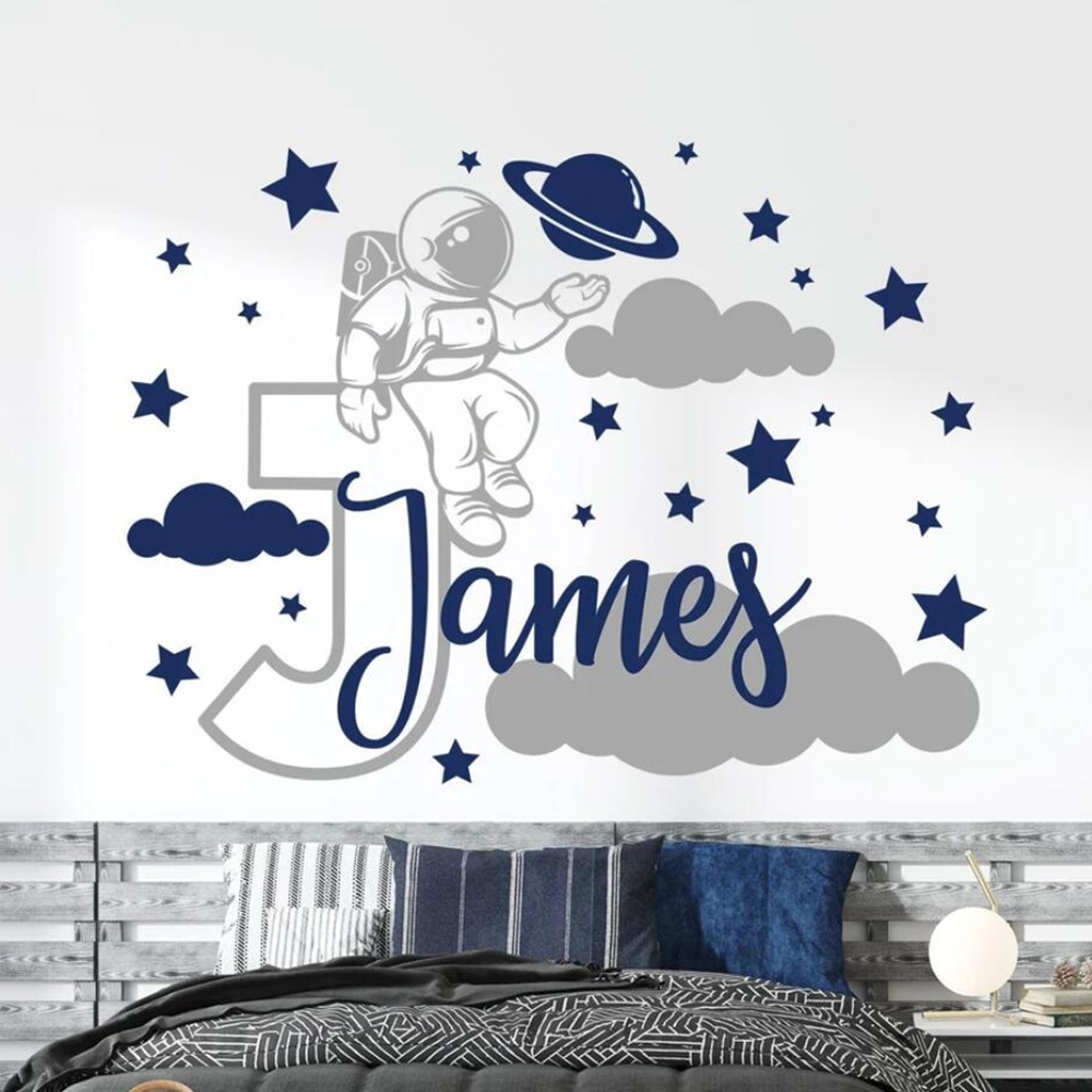 Custom Name Cartoon Space Astr - огляд і ціна Baby Nursery Boy