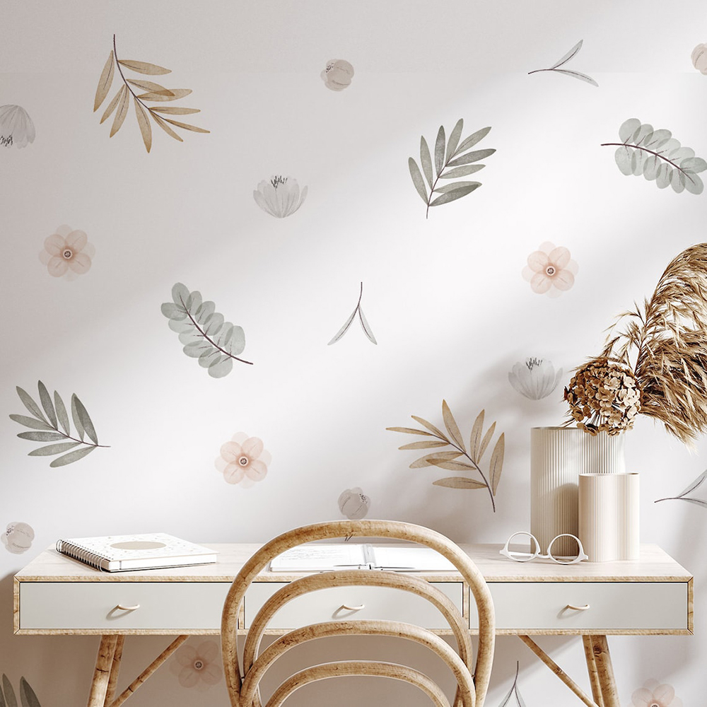Boho Leaves Botanical DIY Wall - огляд і ціна Baby Nursery Decor Girl